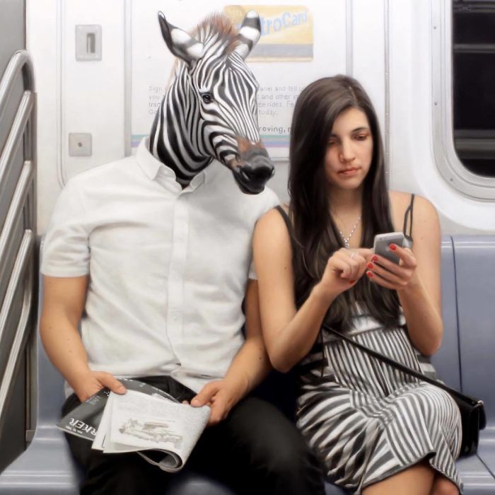 Subway-People-Animal-Heads-Paintings-Matthew-Grabelsky