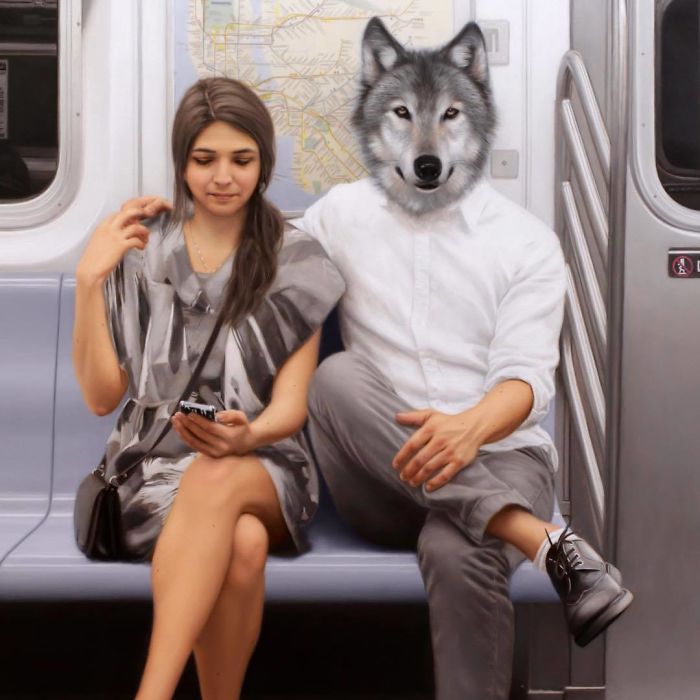 Subway-People-Animal-Heads-Paintings-Matthew-Grabelsky