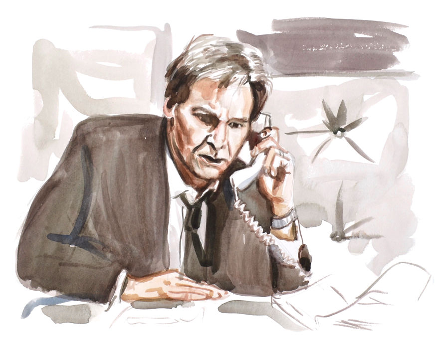 I Made Paintings Of People On The Phone