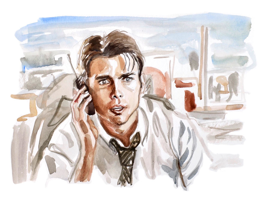 I Made Paintings Of People On The Phone