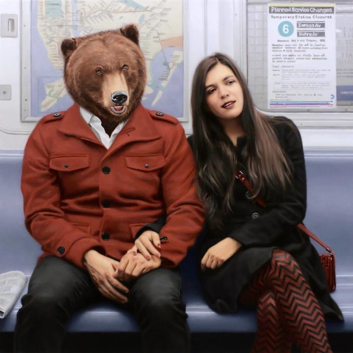 Subway-People-Animal-Heads-Paintings-Matthew-Grabelsky