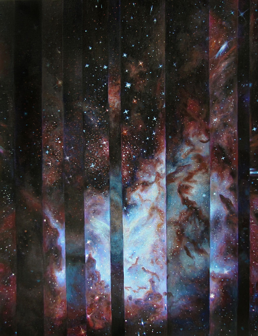 Painting Series Using Hubble Images & Geometry (20+paintings)