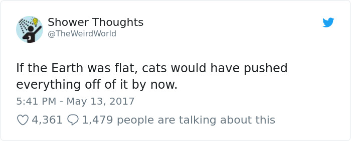 Funny Tweet about flat earth 