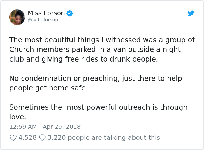 Church Members Helping Out Drunk People