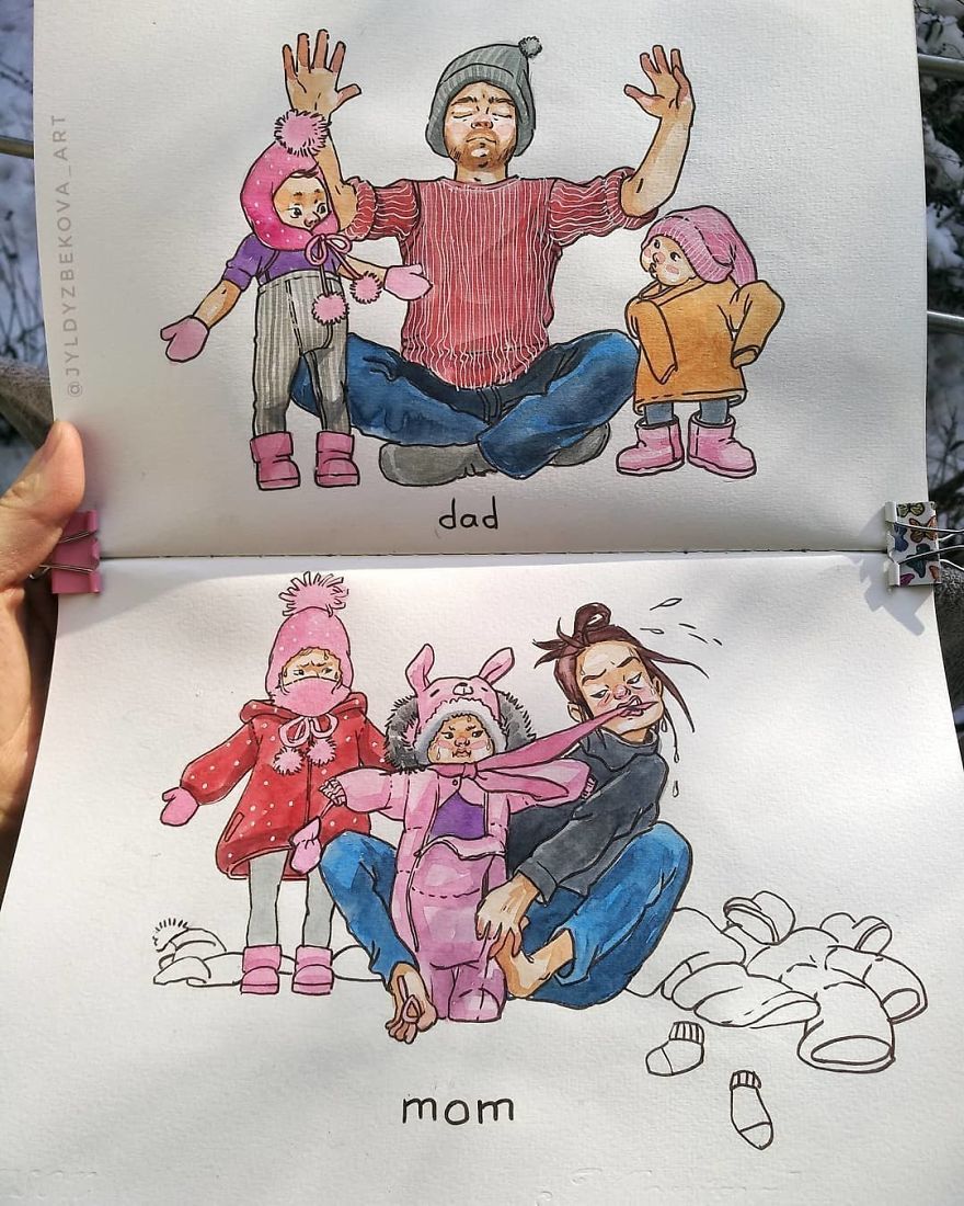 Funny Mother Illustrations