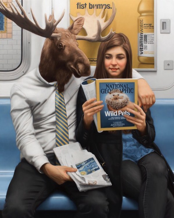 Subway-People-Animal-Heads-Paintings-Matthew-Grabelsky