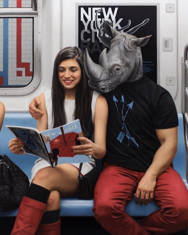 Subway-People-Animal-Heads-Paintings-Matthew-Grabelsky