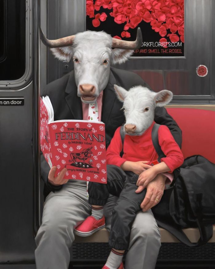 Subway-People-Animal-Heads-Paintings-Matthew-Grabelsky