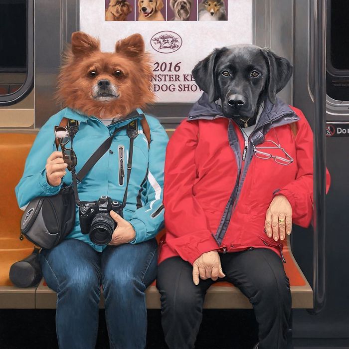 Subway-People-Animal-Heads-Paintings-Matthew-Grabelsky