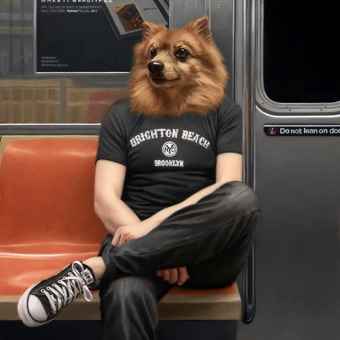Subway-People-Animal-Heads-Paintings-Matthew-Grabelsky