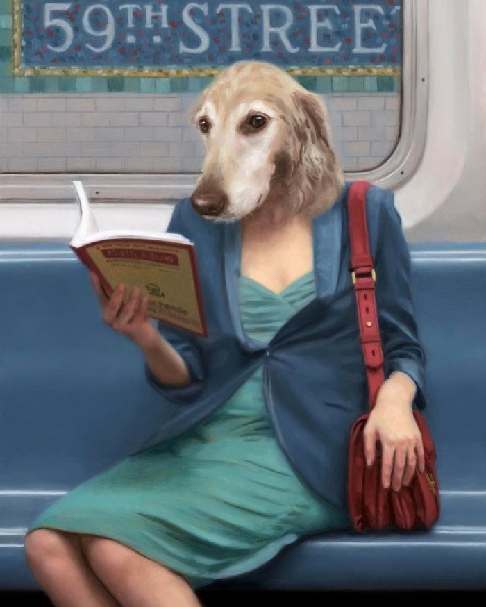 Subway-People-Animal-Heads-Paintings-Matthew-Grabelsky