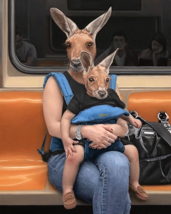 Subway-People-Animal-Heads-Paintings-Matthew-Grabelsky