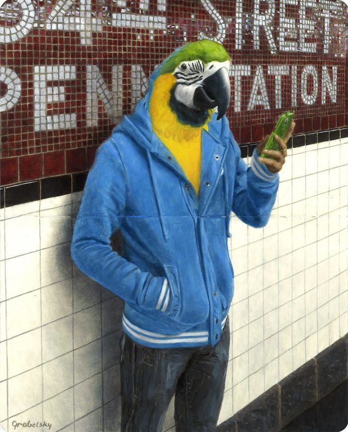 Subway-People-Animal-Heads-Paintings-Matthew-Grabelsky