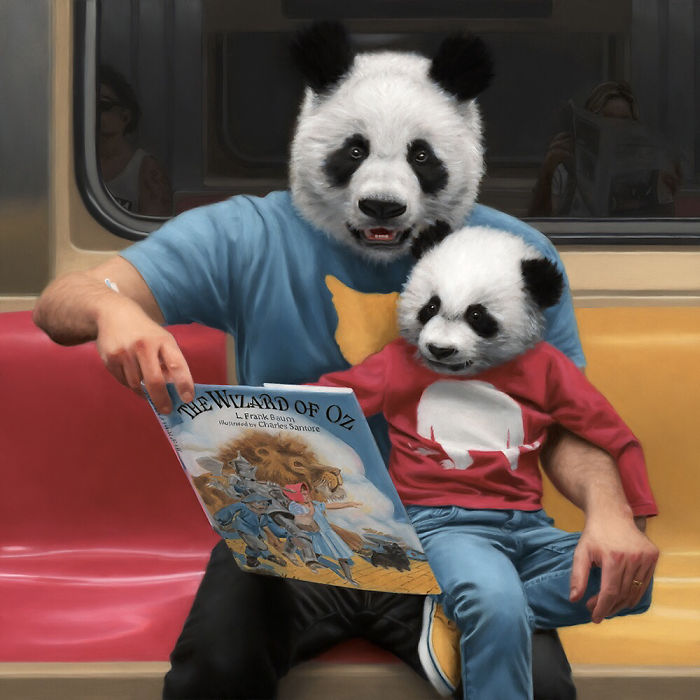 Subway-People-Animal-Heads-Paintings-Matthew-Grabelsky