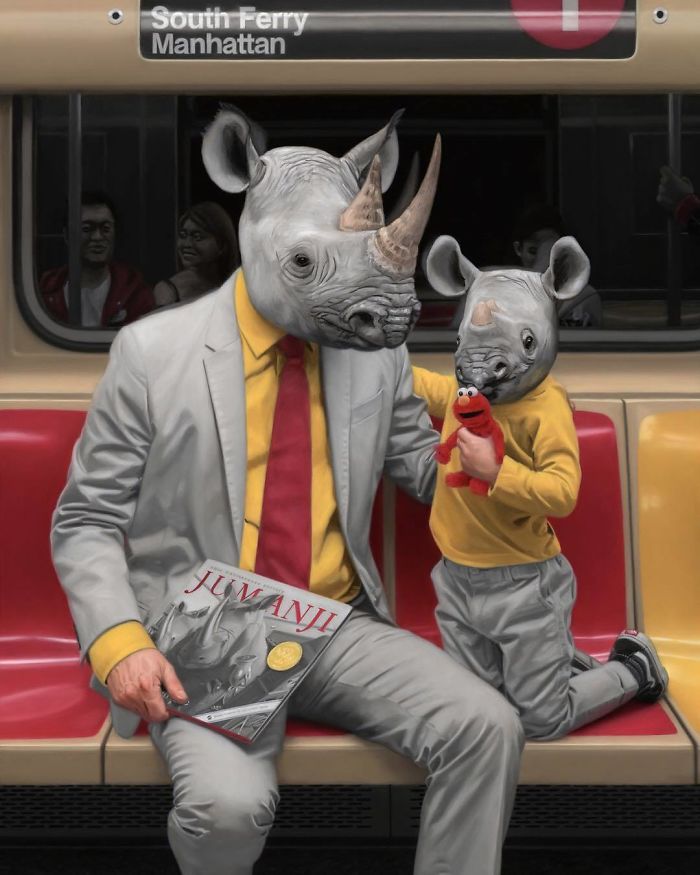 Subway-People-Animal-Heads-Paintings-Matthew-Grabelsky