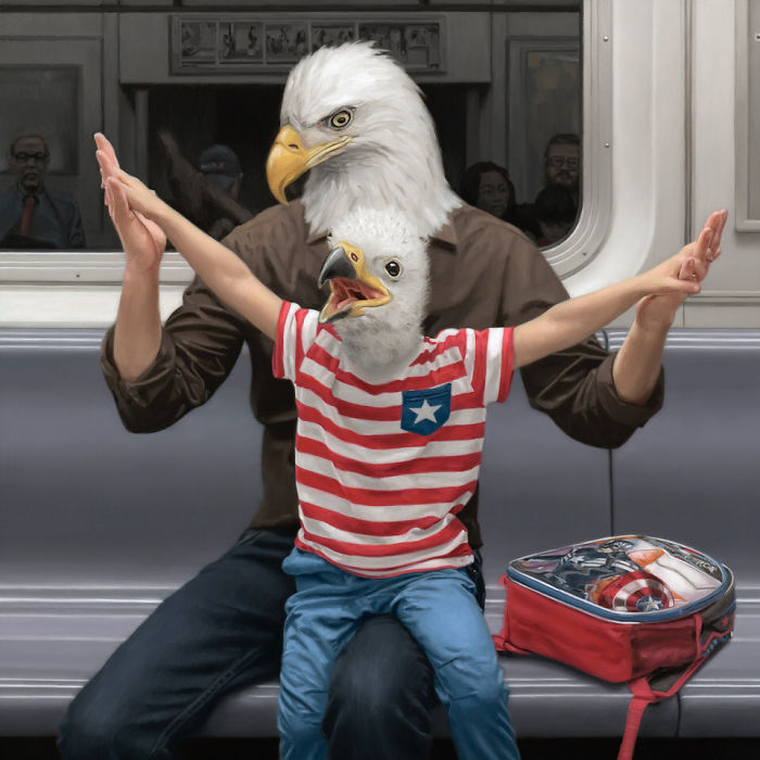 Subway-People-Animal-Heads-Paintings-Matthew-Grabelsky