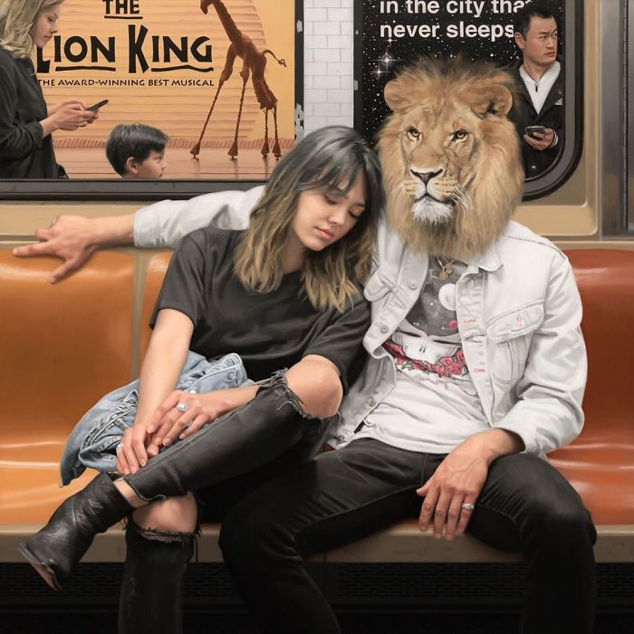Subway-People-Animal-Heads-Paintings-Matthew-Grabelsky