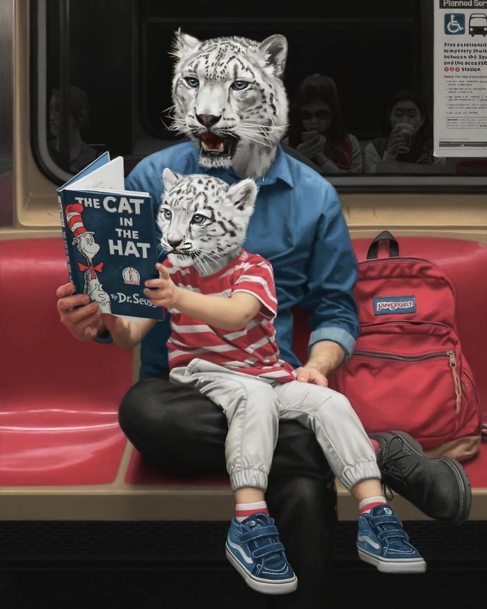 Subway-People-Animal-Heads-Paintings-Matthew-Grabelsky