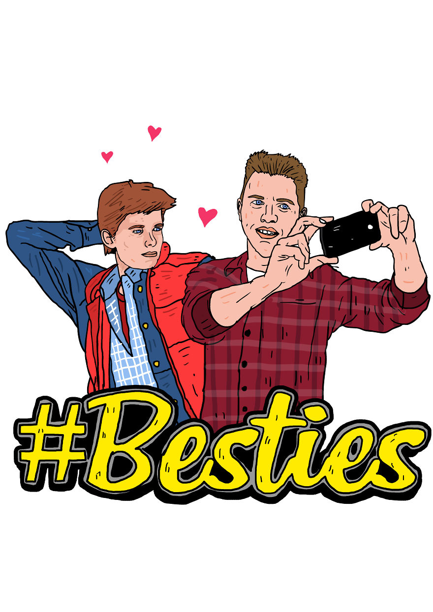 I Drew Famous Heroes And Villains Of Pop Culture Taking A Selfie With Each Other