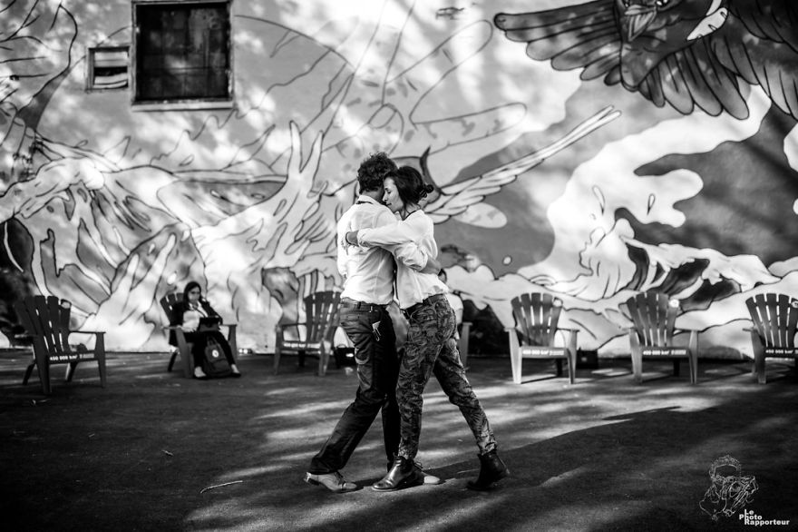 On Wednesday, May 23rd 2018 At 7:39 Pm, A Couple Of Dancers Were Dancing A Tango, Completely Tuning Out The World Around Them