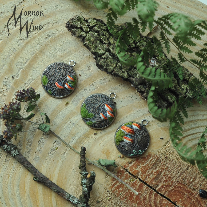 I Am Inspired By The Forest And Natural Textures To Create Decorations From Polymer Clay