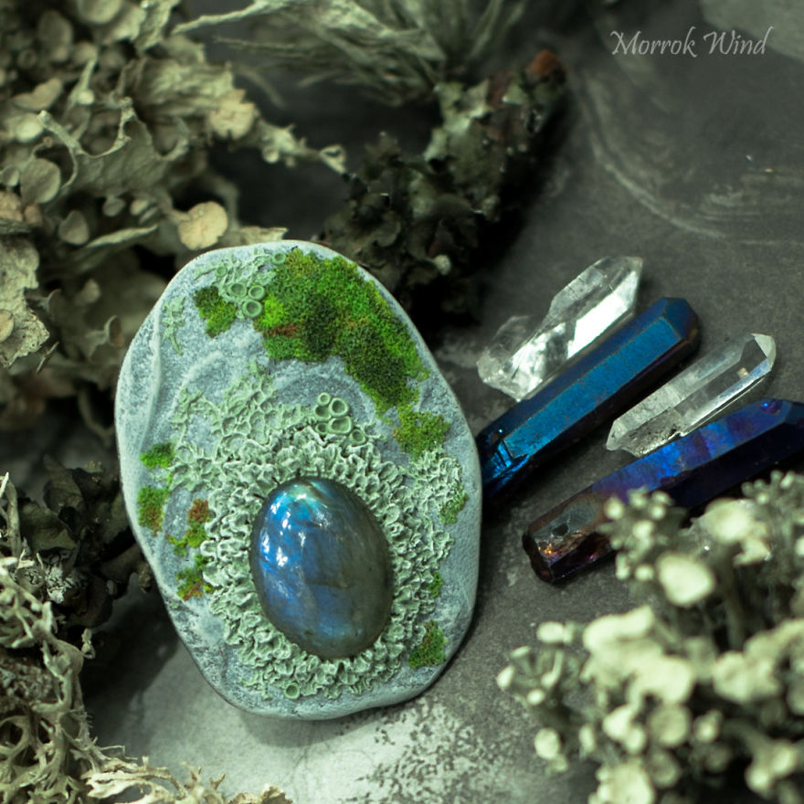 I Am Inspired By The Forest And Natural Textures To Create Decorations From Polymer Clay