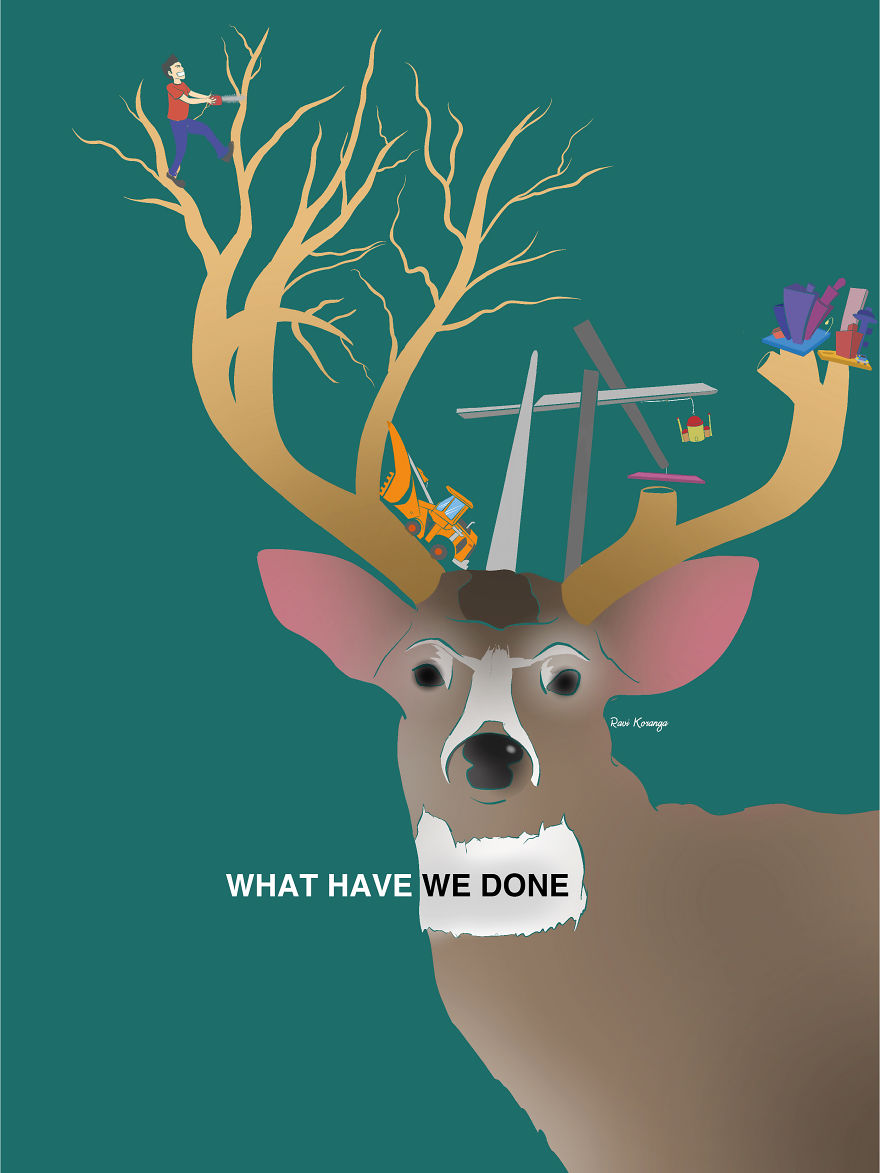 I Illustrated Consequences Of Deforestation Through Concept Art That Will Make Us Feel Ashamed Of Being Humans I Illustrated Consequences Of Deforestation Through Concept Art That Will Make Us Feel Ashamed Of Being Humans