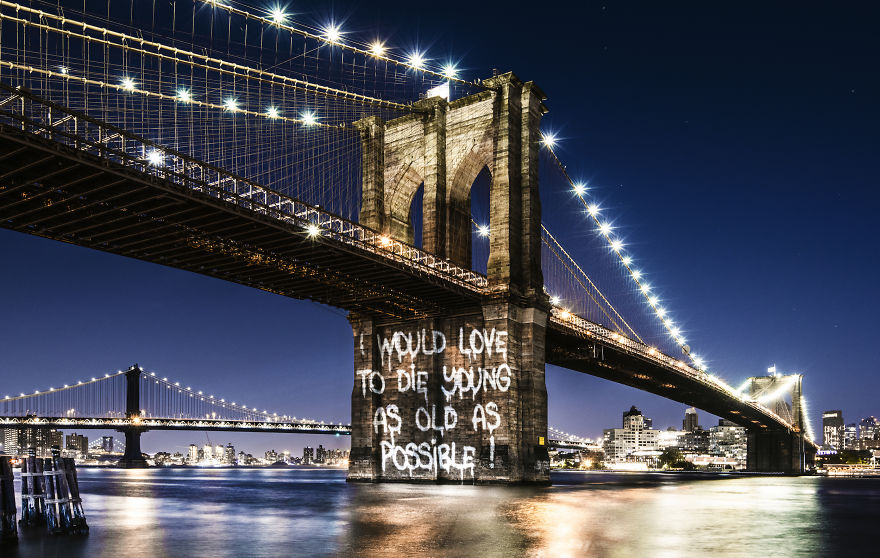 Artist Creates Incredible Portraits In Central Park Using Light Projections