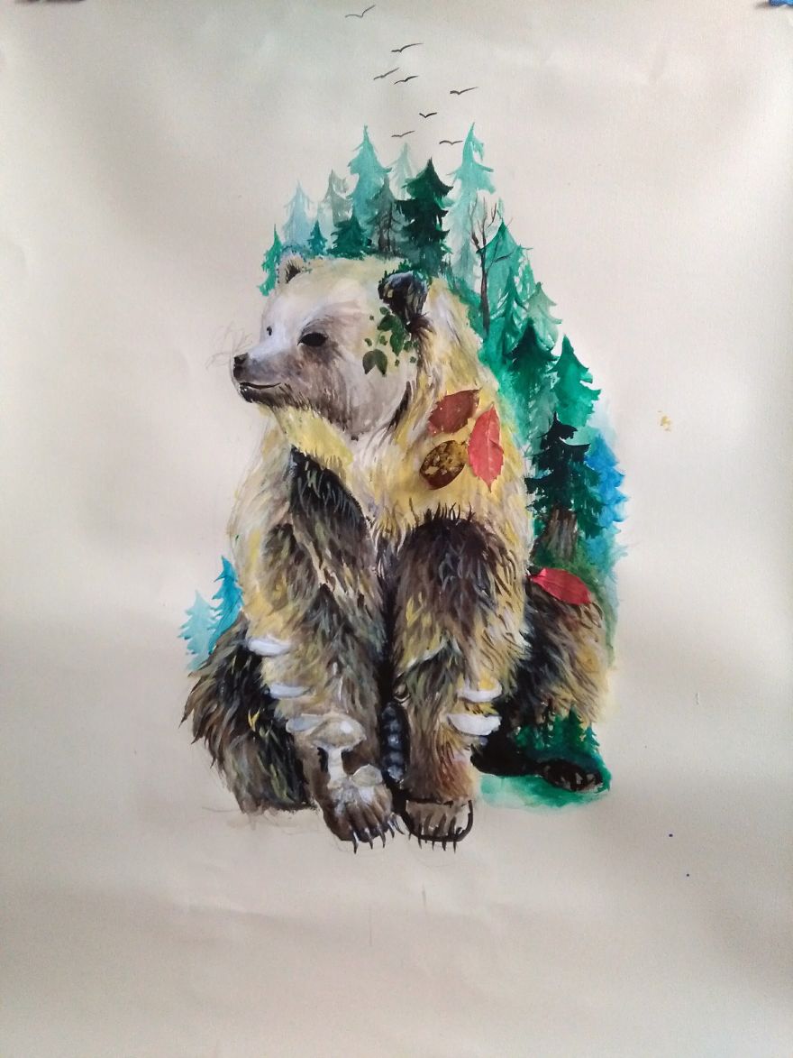 I Created These Two Paintings About Environmental Issues