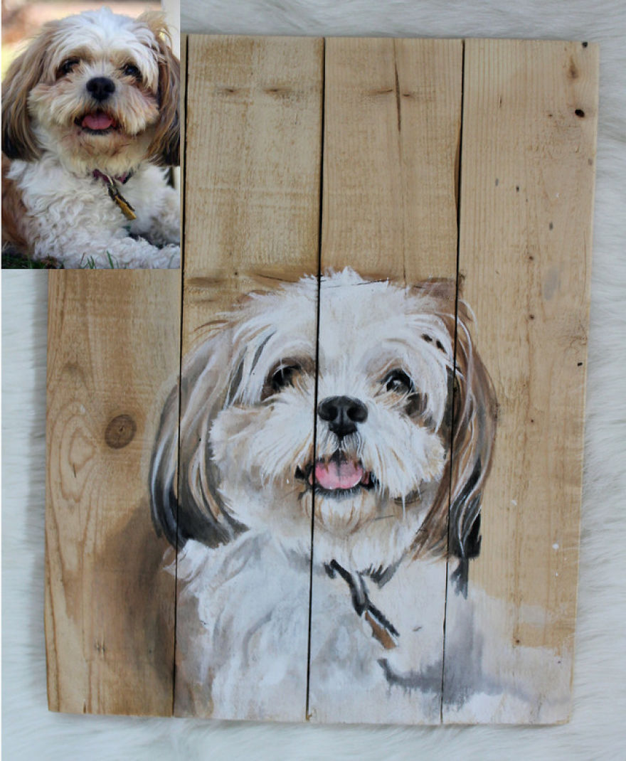 I Hand Paint Pet Portraits On Rustic Reclaimed Barn Wood I Hand Paint Pet Portraits On Rustic Reclaimed Barn Wood
