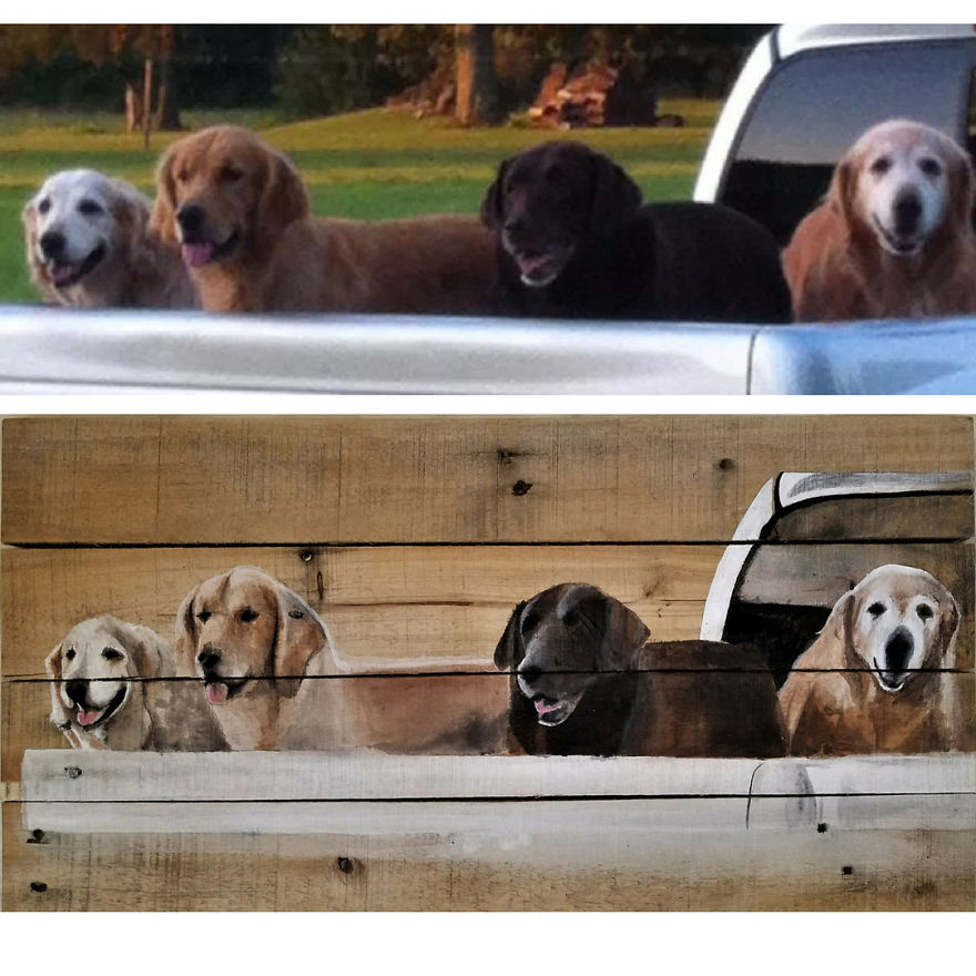 I Hand Paint Pet Portraits On Rustic Reclaimed Barn Wood I Hand Paint Pet Portraits On Rustic Reclaimed Barn Wood