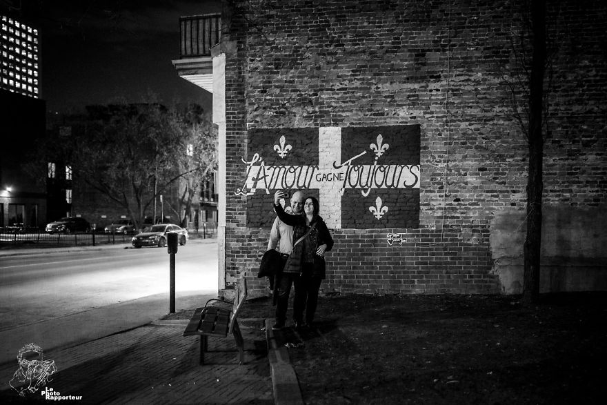 On Tuesday, April 24th 2018 At 10:34pm, A Couple Was Trying To Take A Selfie In Front Of A Small Mural Indicating With Reason That "Love Always Wins"