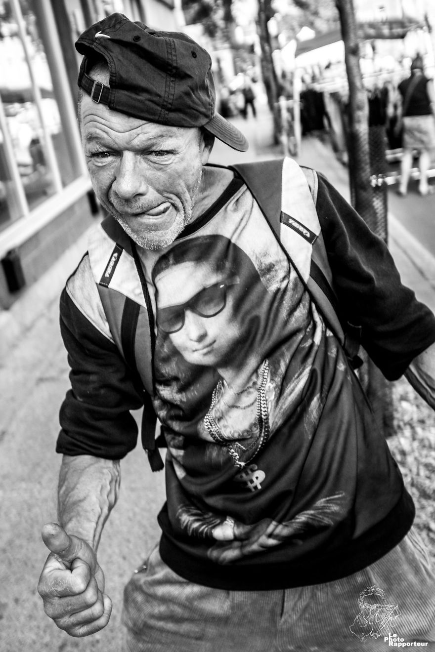 On Thursday, May 31st 2018 At 3:52pm, Michel Was Digging Into The Garbage Bins Of The Mont-Royal Avenue Fair To Collect Empty Cans And Refund Them