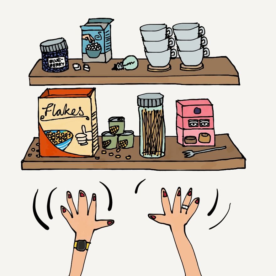 I Can’t Reach The Top Shelves Of The Kitchen Cupboards