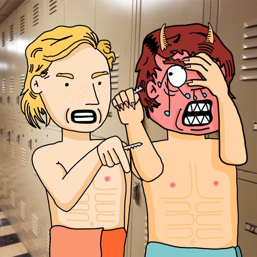 A Guy At The Gym Chose The Locker Below Mine, Even Though All Others Were Free