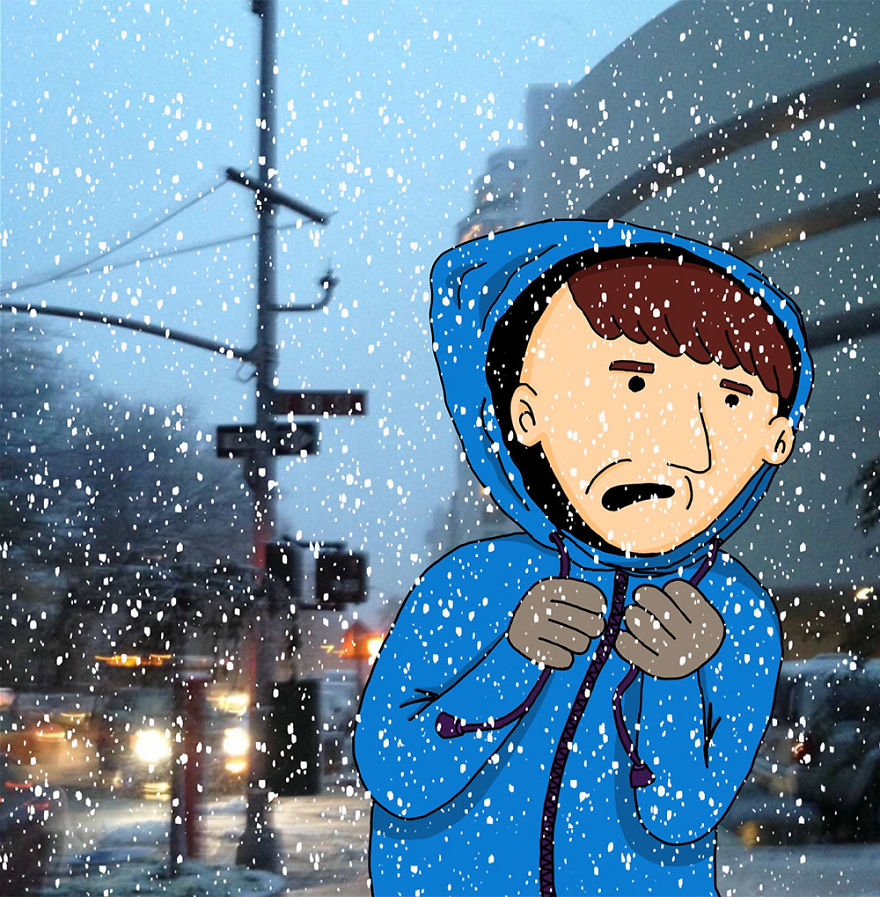 I Have To Keep Holding On To The Hood Of My Coat When It Snows