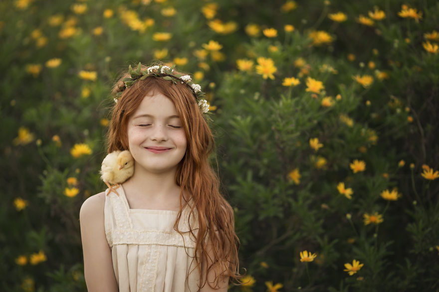 I Love To Photograph My Redhead Daughter With Pets In A Fancy Way