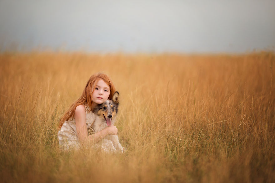 I Love To Photograph My Redhead Daughter With Pets In A Fancy Way