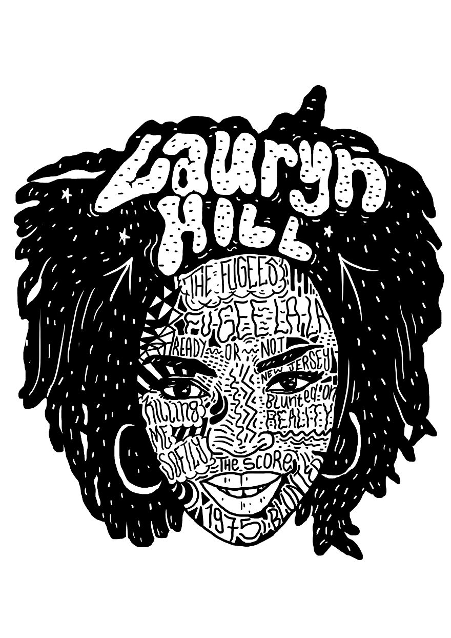 I Drew Famous Rap And Hip Hop Icons Using The Song Lyrics