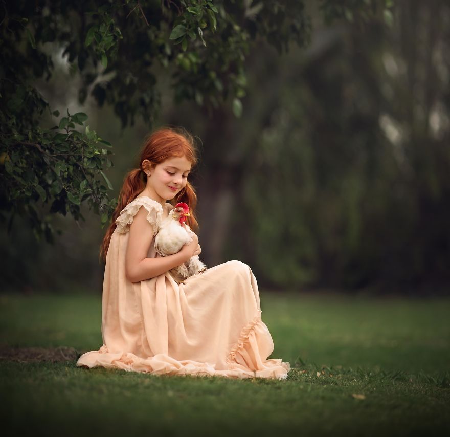 I Love To Photograph My Redhead Daughter With Pets In A Fancy Way