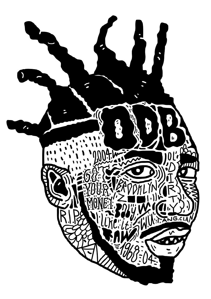 I Drew Famous Rap And Hip Hop Icons Using The Song Lyrics
