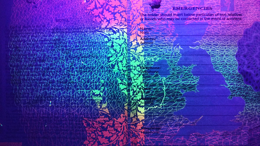 I Always Knew That Passports Used UV Ink For Security So I Checked How That Looks