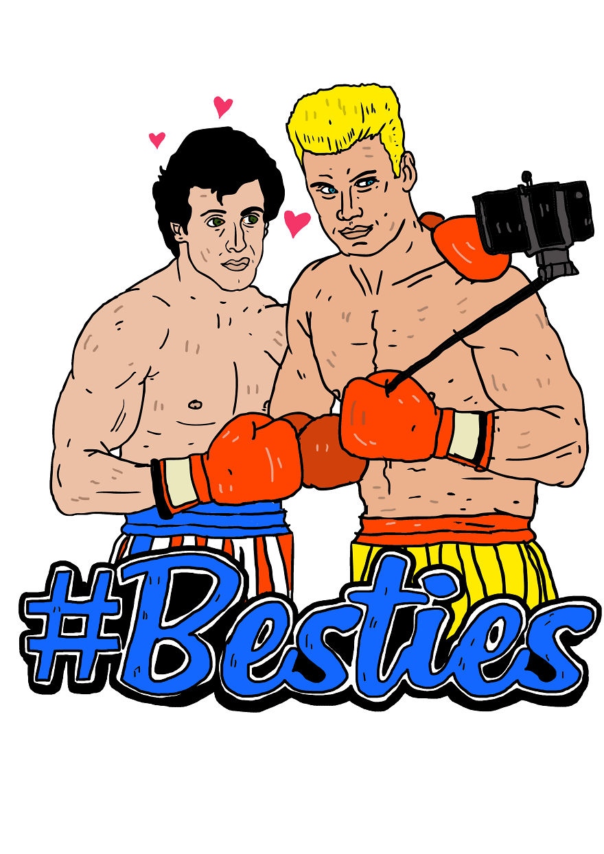 I Drew Famous Heroes And Villains Of Pop Culture Taking A Selfie With Each Other