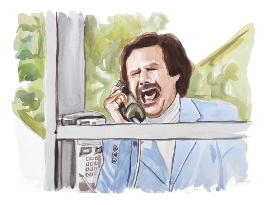 I Made Paintings Of People On The Phone