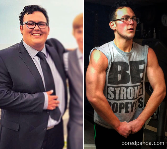 From 360 Lbs Down To 201 Lbs. Left (Before) Was Taken September 2015 - Right (Current) Was Taken April 2017