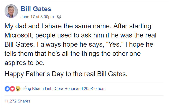 Bill Gates Shares The Most Heartwarming Post About His Dad On Father's Day, And His Story Will Make You Cry