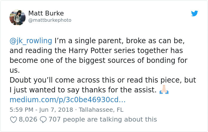 Single Dad Who Can't Afford Food Get's A Heartwarming Gift From J. K. Rowling