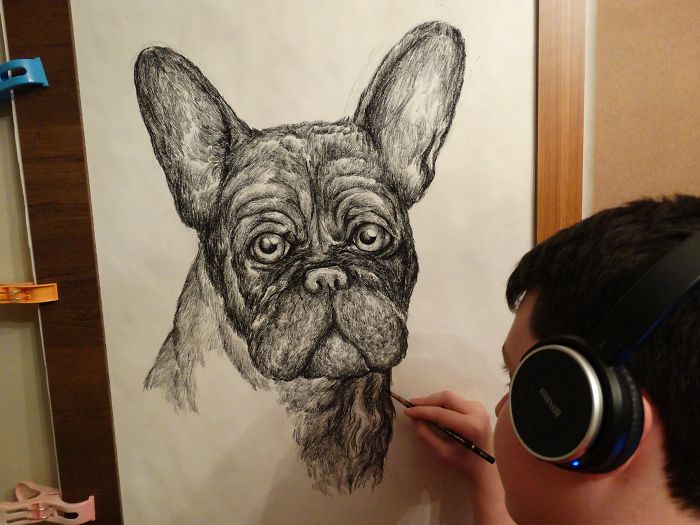 15-Year-Old Boy Prodigy Creates Animal Drawings From Memory, And They're Even More Impressive From Up-Close