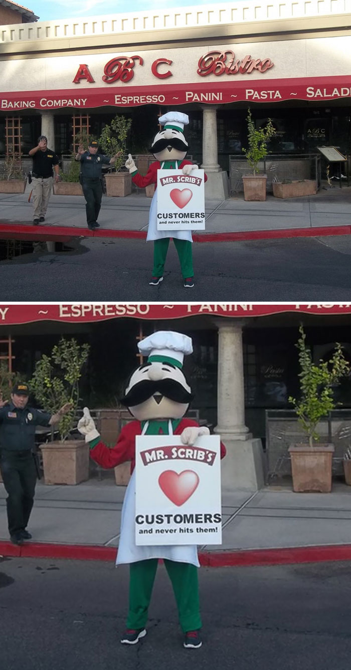 This Is The Advertising For A Pizza Place Next To Amy's Baking Company