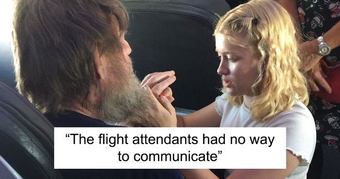 A Dyslexic 15-Year-Old Girl Finds A Way To Have A Conversation With A Deaf And Blind Man On A Plane And It’s Heartwarming